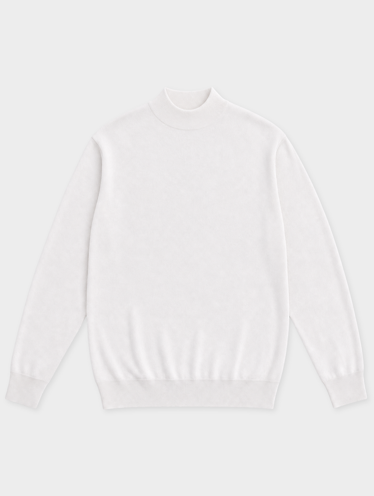 Jersey de cuello medio-alto color blanco