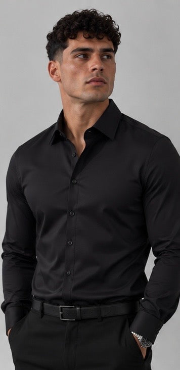 Camisa sencilla negra