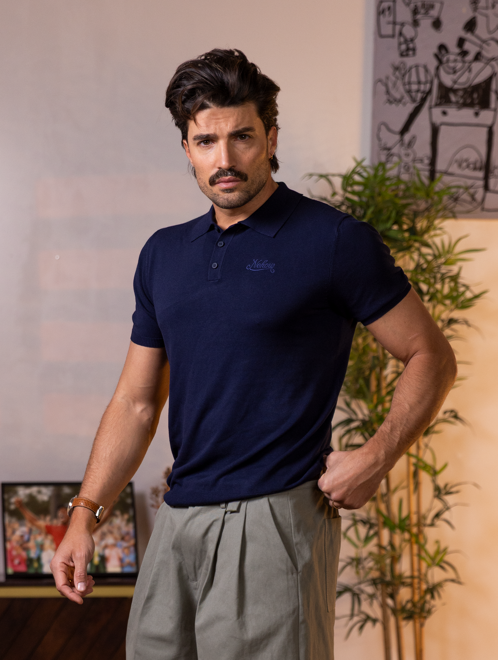 Polo azul