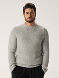 Jersey largo de punto color gris