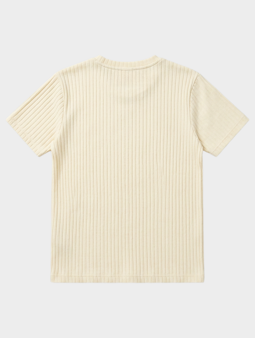 Camiseta corta de punto color crema