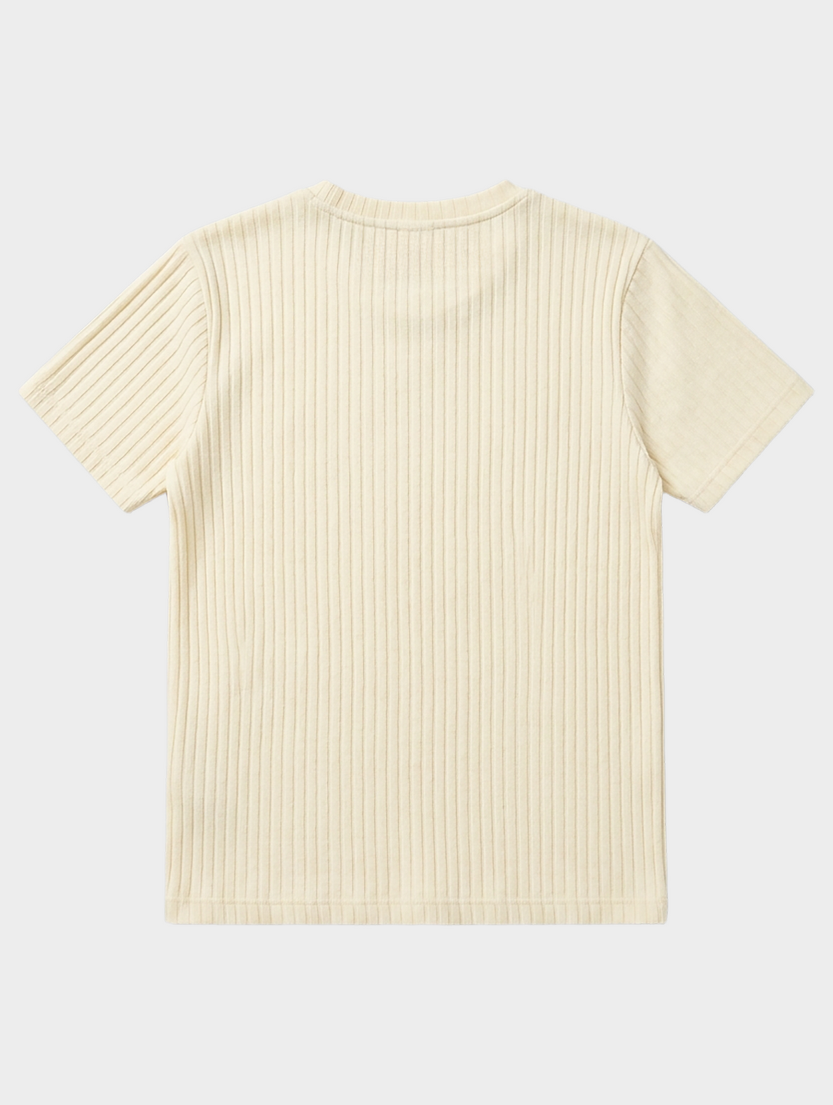 Camiseta corta de punto color crema