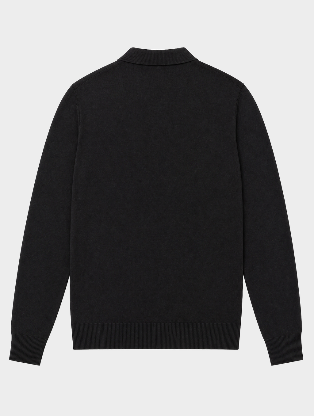 Sudadera de punto con cuello color negro