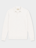 Sudadera de punto con cuello color blanco