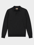Sudadera de punto con cuello color negro