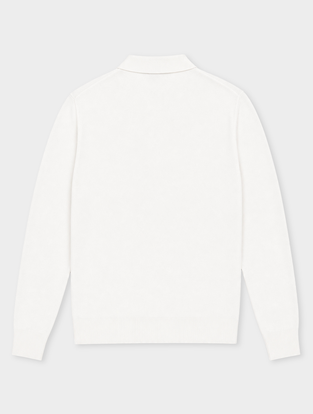 Sudadera de punto con cuello color blanco