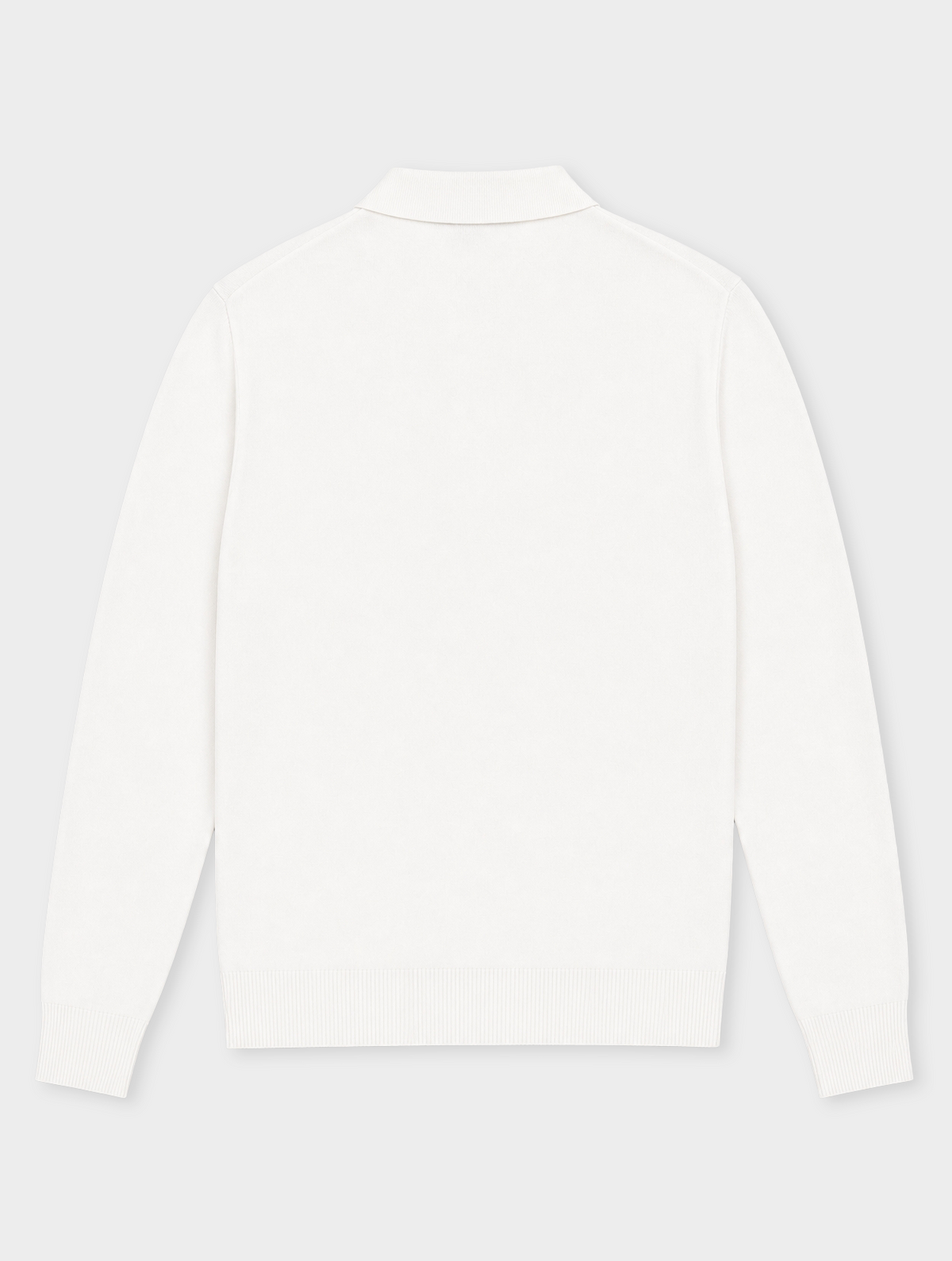 Sudadera de punto con cuello color blanco